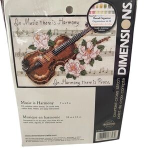 Dimensions counted cross stitch Music in Harmony 7X5 inches new unopened